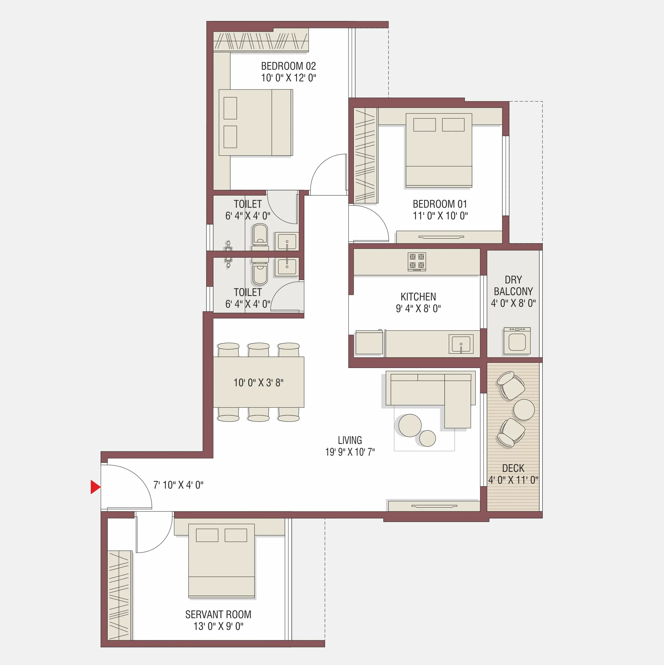 2.5 BHK - 1 Unit - Wing B of Gami Satyam Palacio, Kharghar
