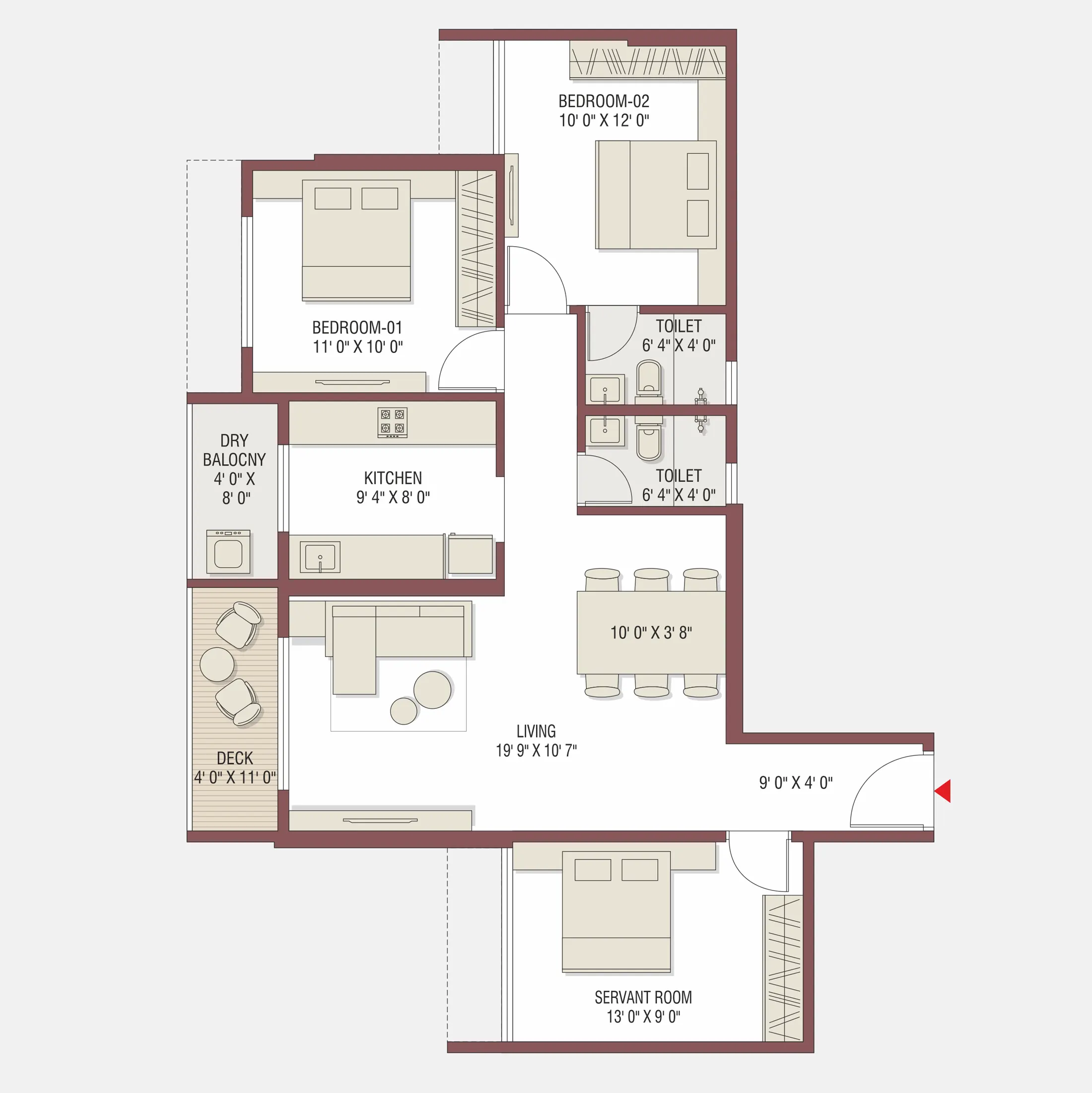 2.5 BHK - 1 Unit - Wing B of Gami Satyam Palacio, Kharghar