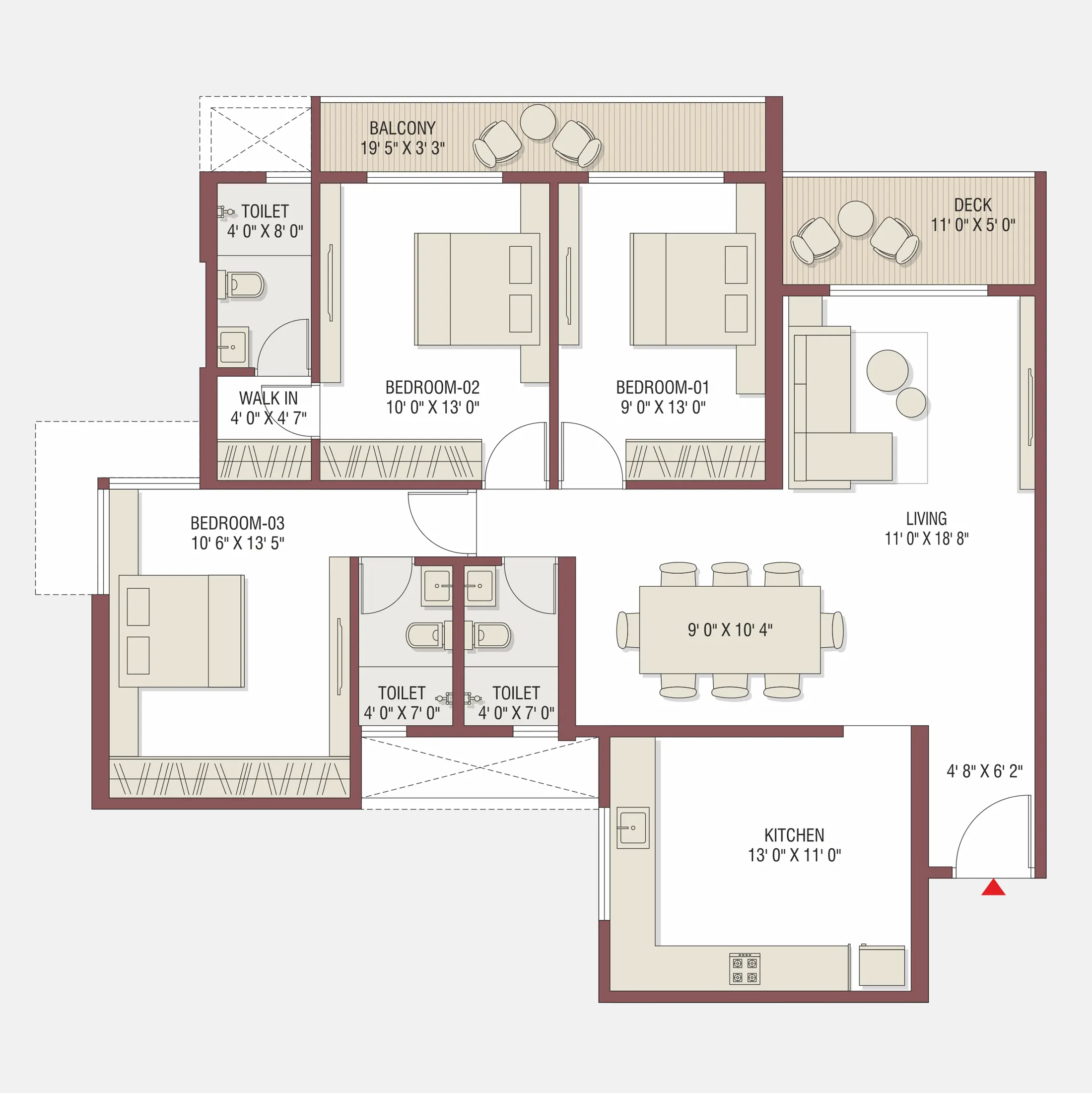 3 BHK - 1 Unit - Wing C of Gami Satyam Palacio, Kharghar